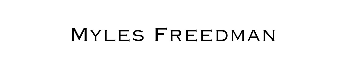 Myles Freedman title logo